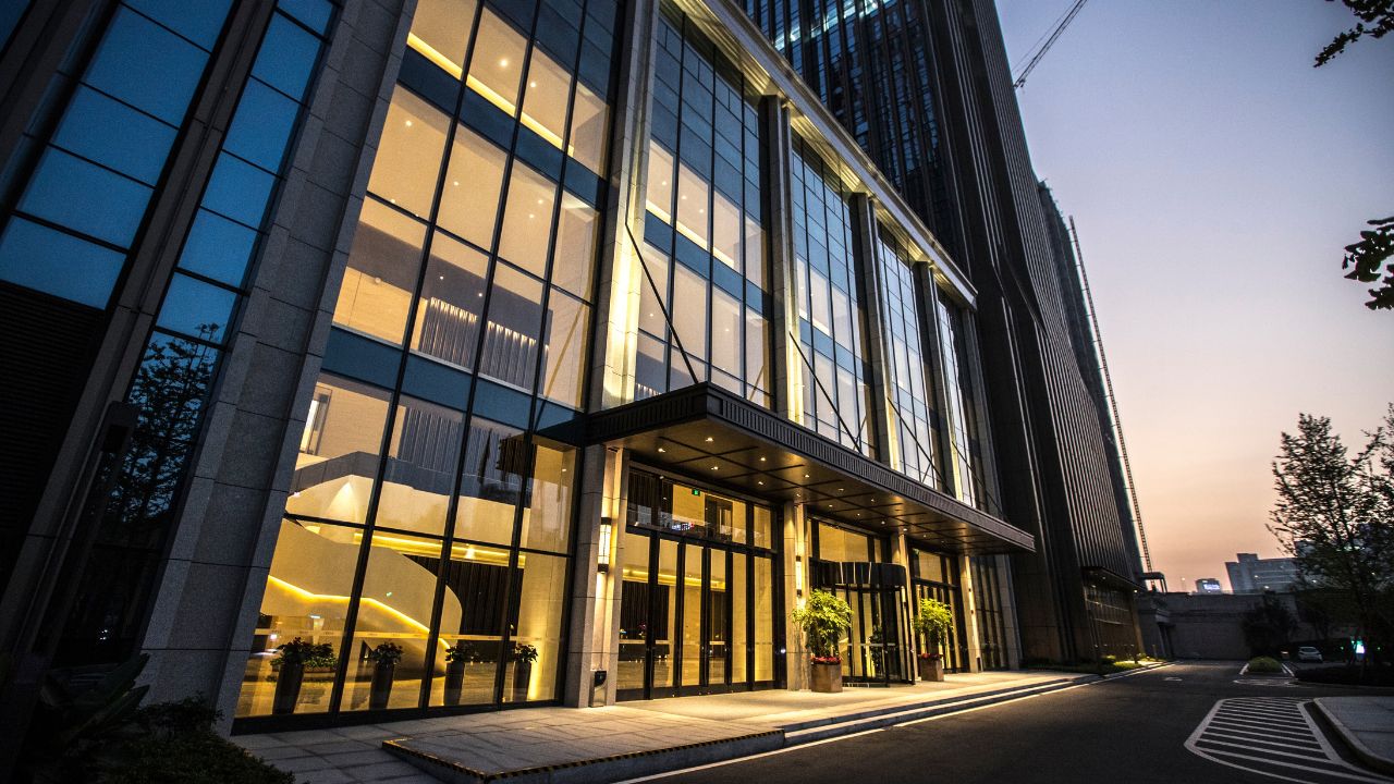 commercial buildings and shopping malls